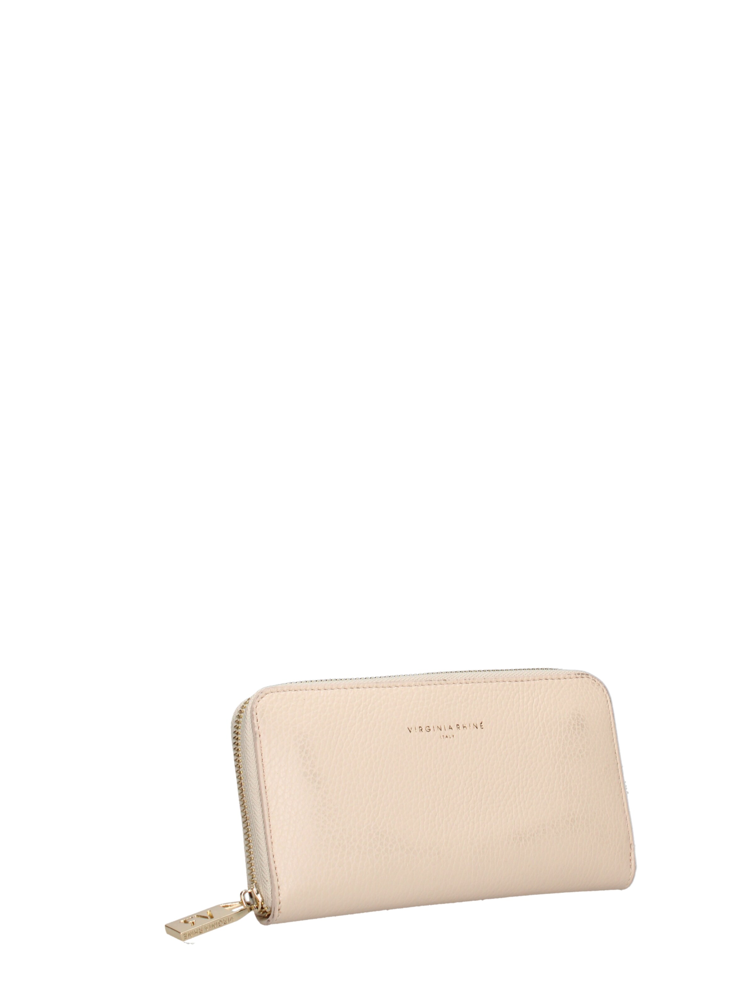 Portamonete 'Portafoglio donna pelle dollaro con zip 20x10 cm' di Virginia Rhinè in beige