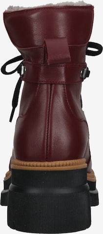 ILC Lace-Up Ankle Boots in Red