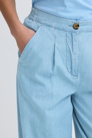 ICHI Wide leg Jeans 'ICHBarcy' in Blauw