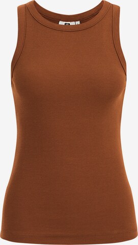 WE Fashion Top in Bruin: voorkant