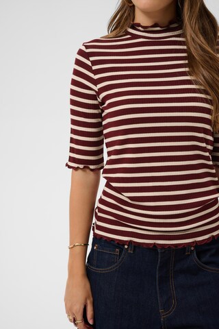 Cream Shirt in Red