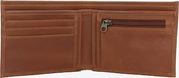 Buckle & Seam Portemonnaie 'Bill' in Braun