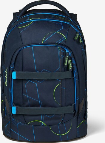 Satch Backpack in Blue: front