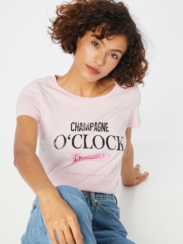 EINSTEIN & NEWTON T-shirt 'Champagne O´clock' i rosa