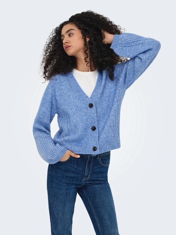 JDY Gebreid vest 'JDYSUSANNA' in Blauw: voorkant