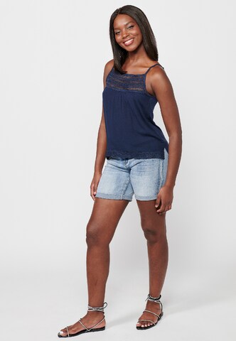 KOROSHI Top in Blauw