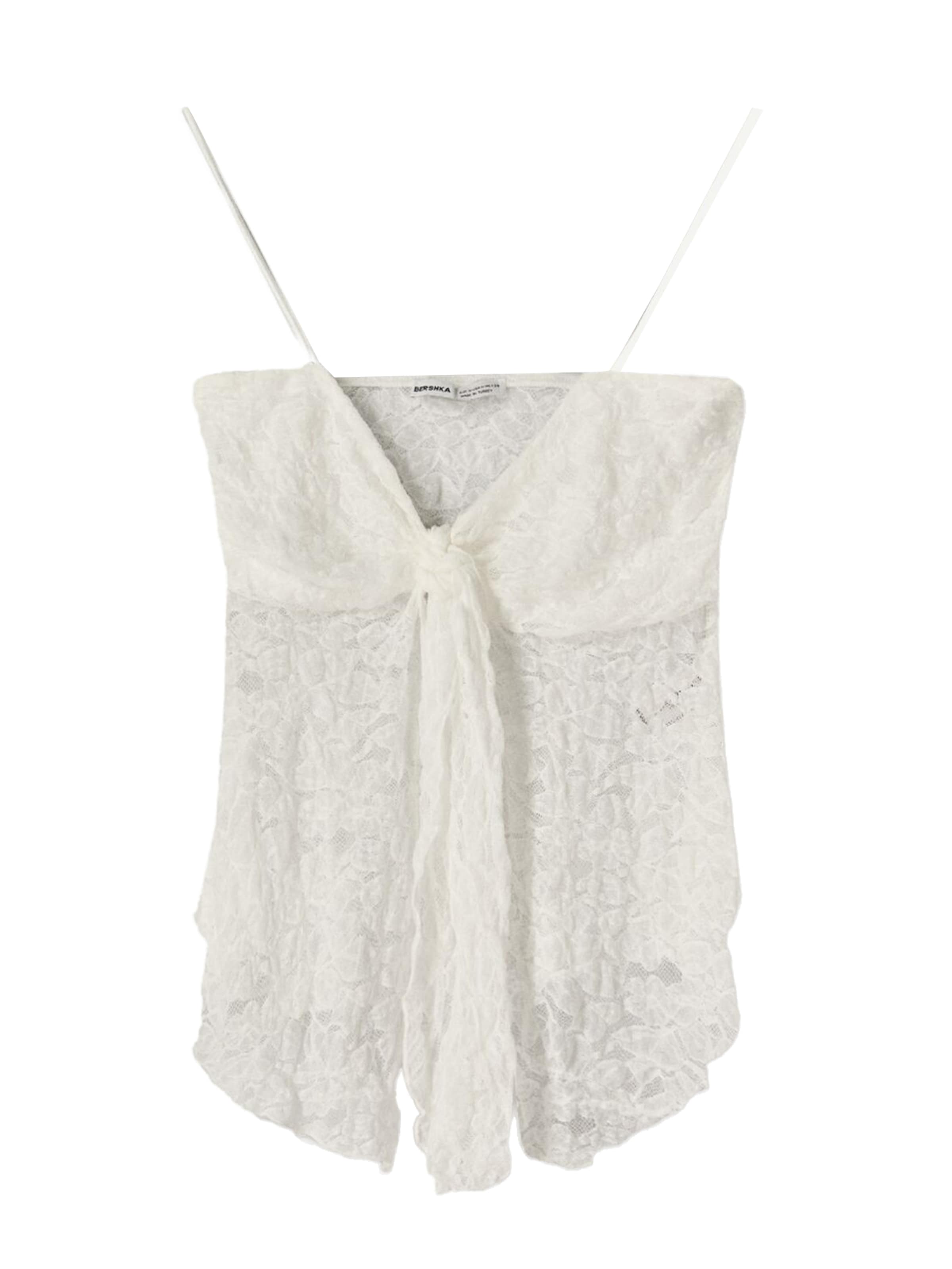 Top di Bershka in bianco: frontale