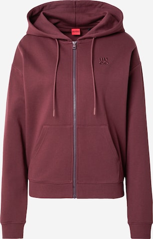 HUGO Кофта на молнии 'Dalfine' в Лиловый: спереди