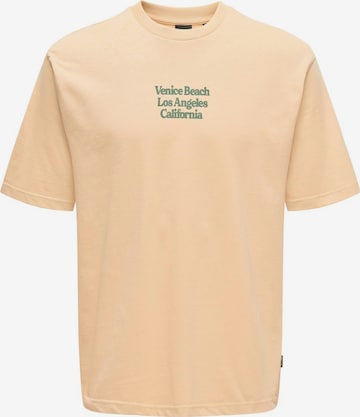 T-Shirt 'KENNY' Only & Sons en orange : devant