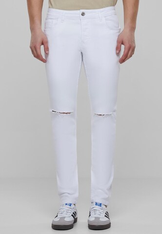 2Y Premium Slimfit Jeans in Wit: voorkant