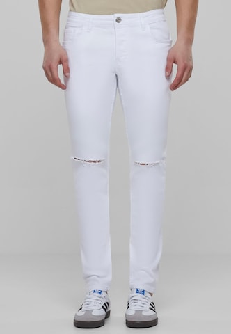 2Y Premium Slimfit Jeans in Wit: voorkant