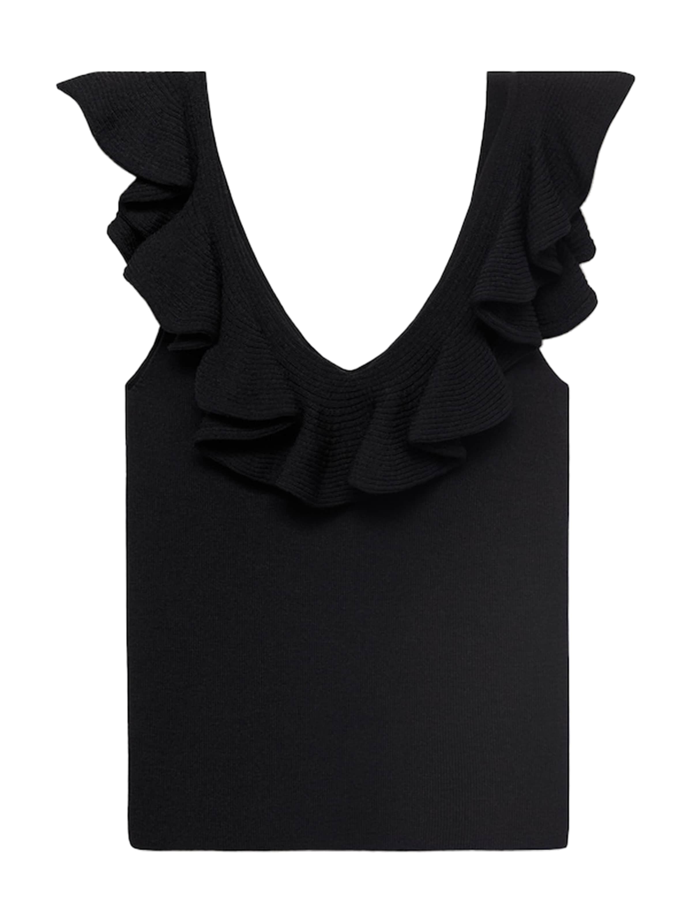 MANGO Top 'JUANA' - Čierna: predná strana