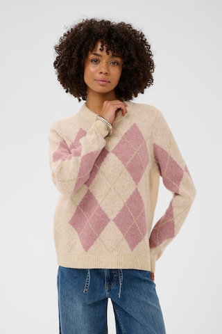 Pull-over 'CUHarlekin Katrina' CULTURE en beige : devant