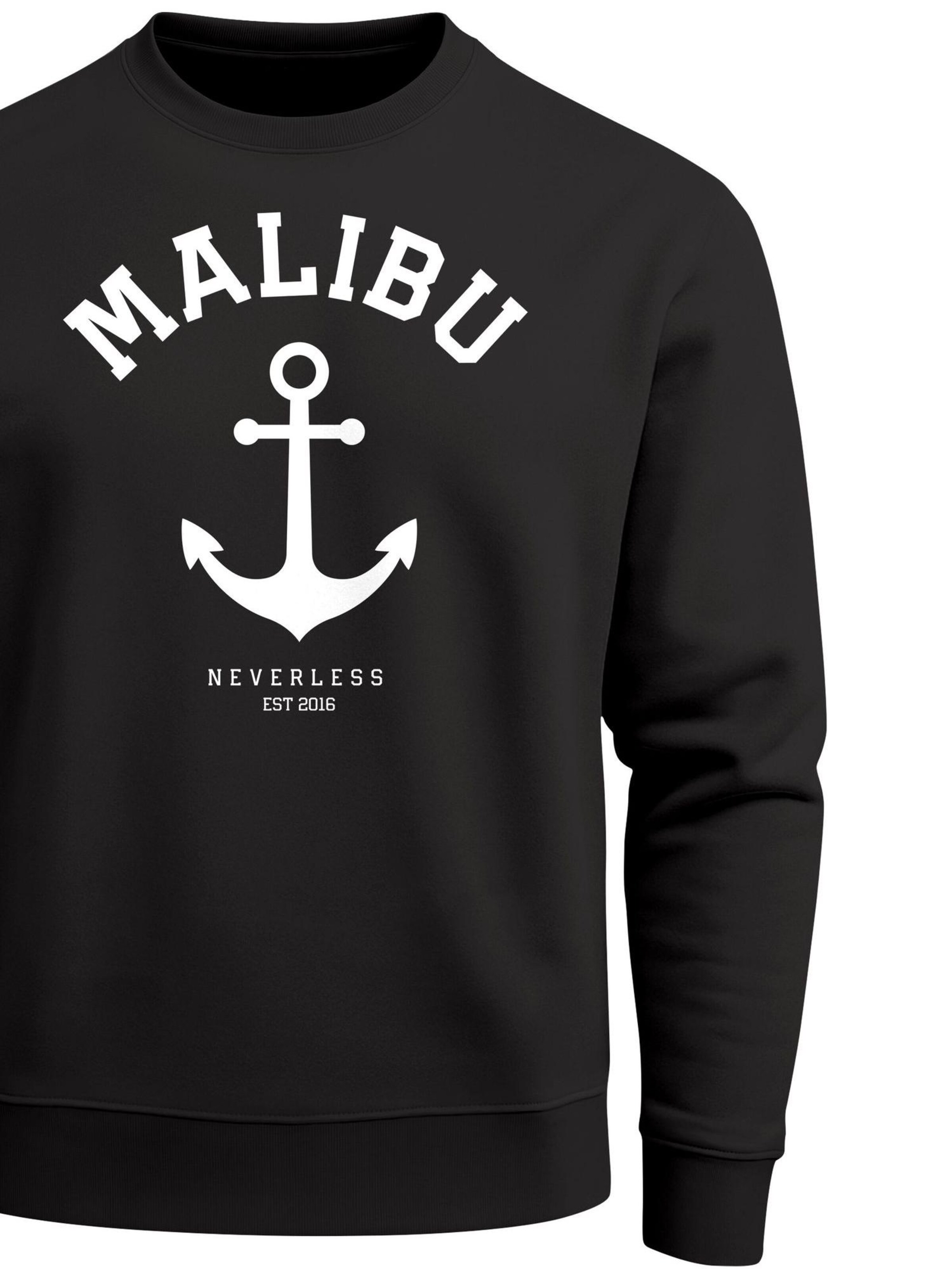 Neverless Sweatshirt 'Malibu Anker' in Black