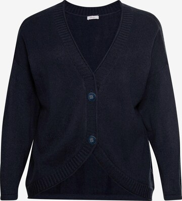 SHEEGO Knit Cardigan in Blue: front