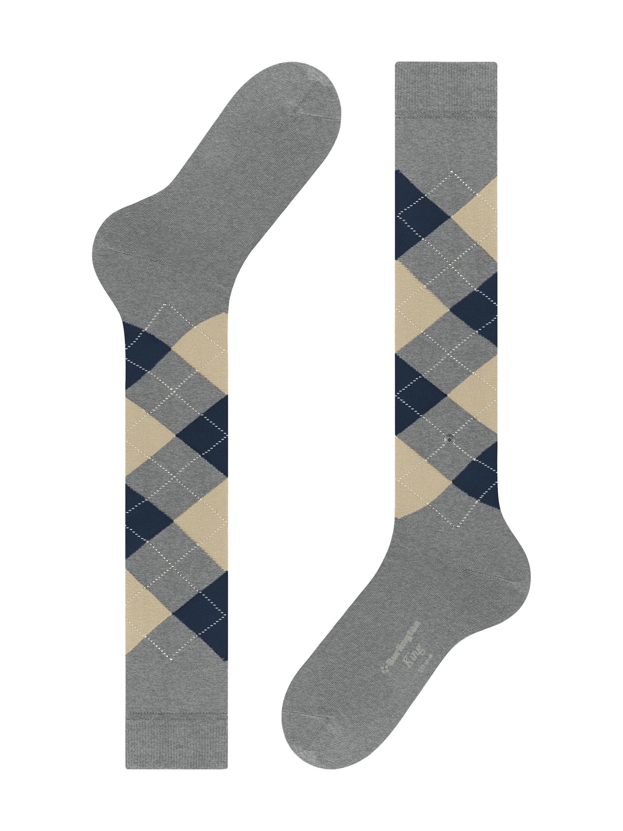 BURLINGTON Knee High Socks 'King' in Grey