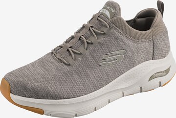 Baskets basses SKECHERS en gris : devant