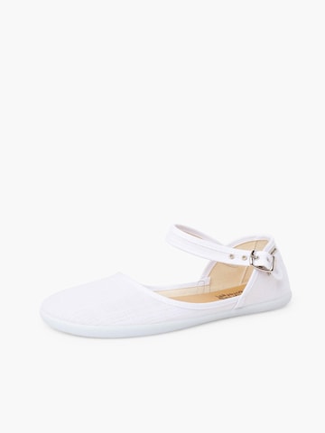 Ballerines Pisamonas en blanc : devant