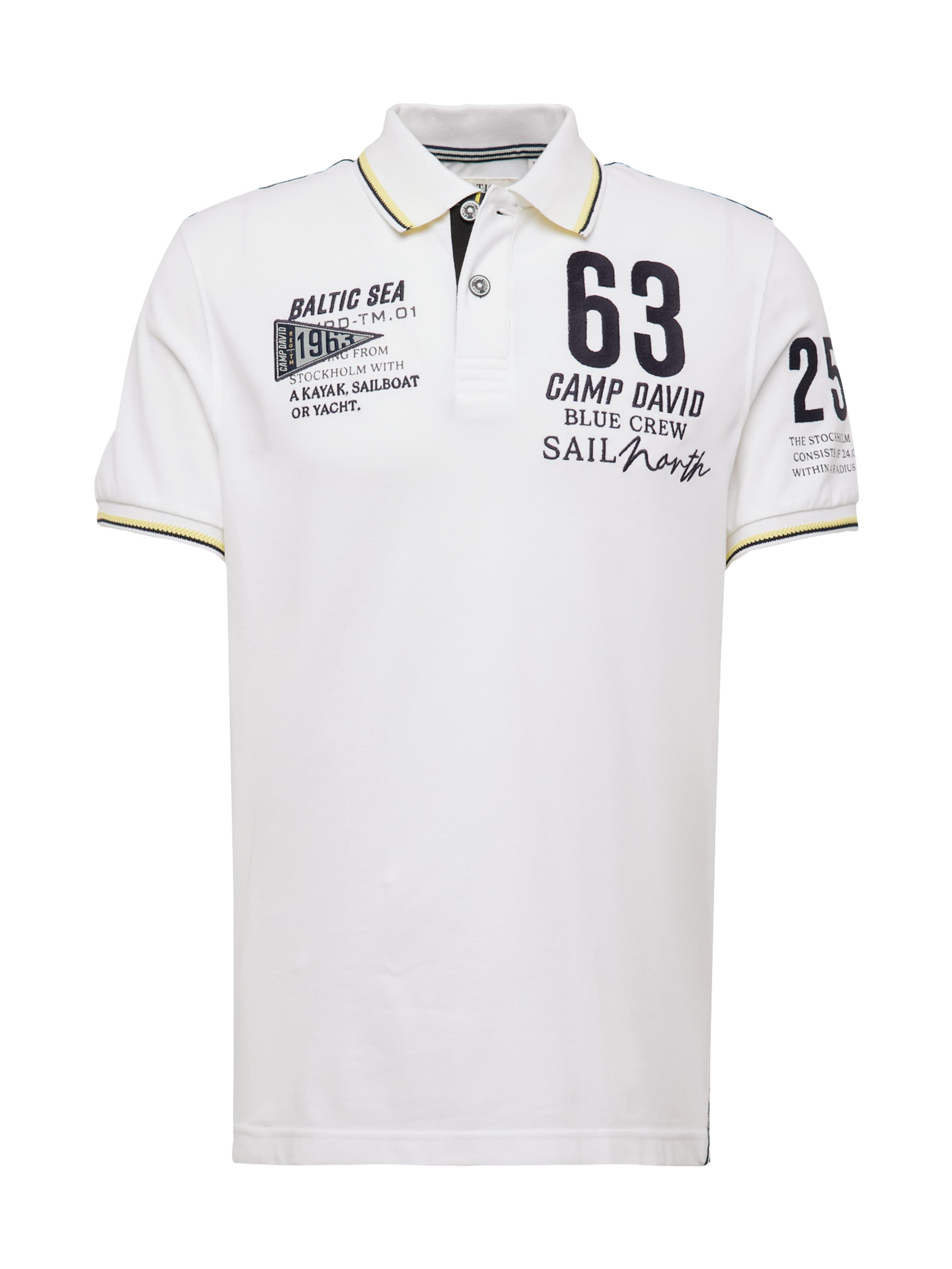 CAMP DAVID Shirt 'Cruise North' in Wit: voorkant