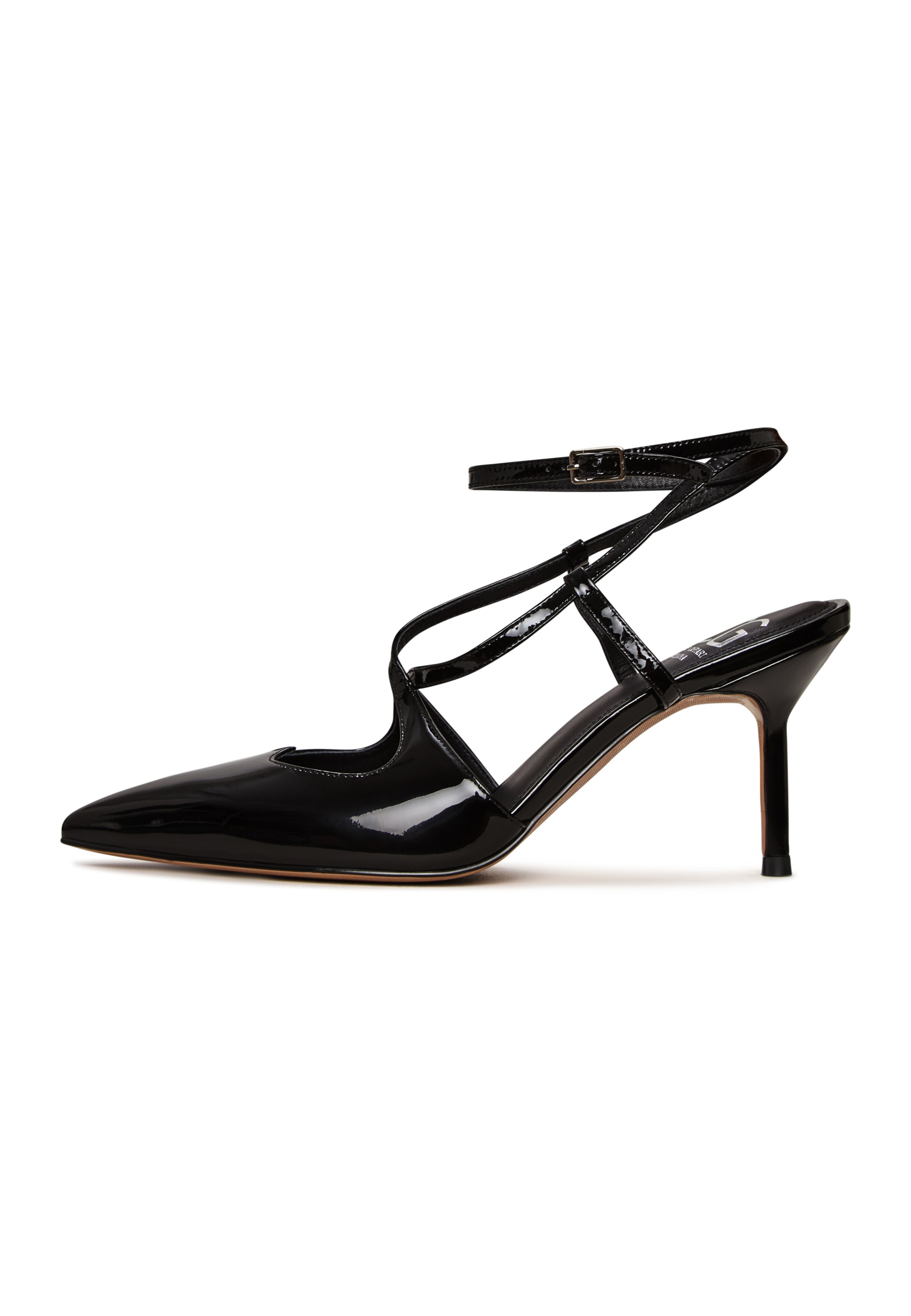 CESARE GASPARI Slingpumps in Zwart: voorkant