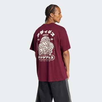 T-Shirt 'Japan Florals' ADIDAS ORIGINALS en rouge : devant