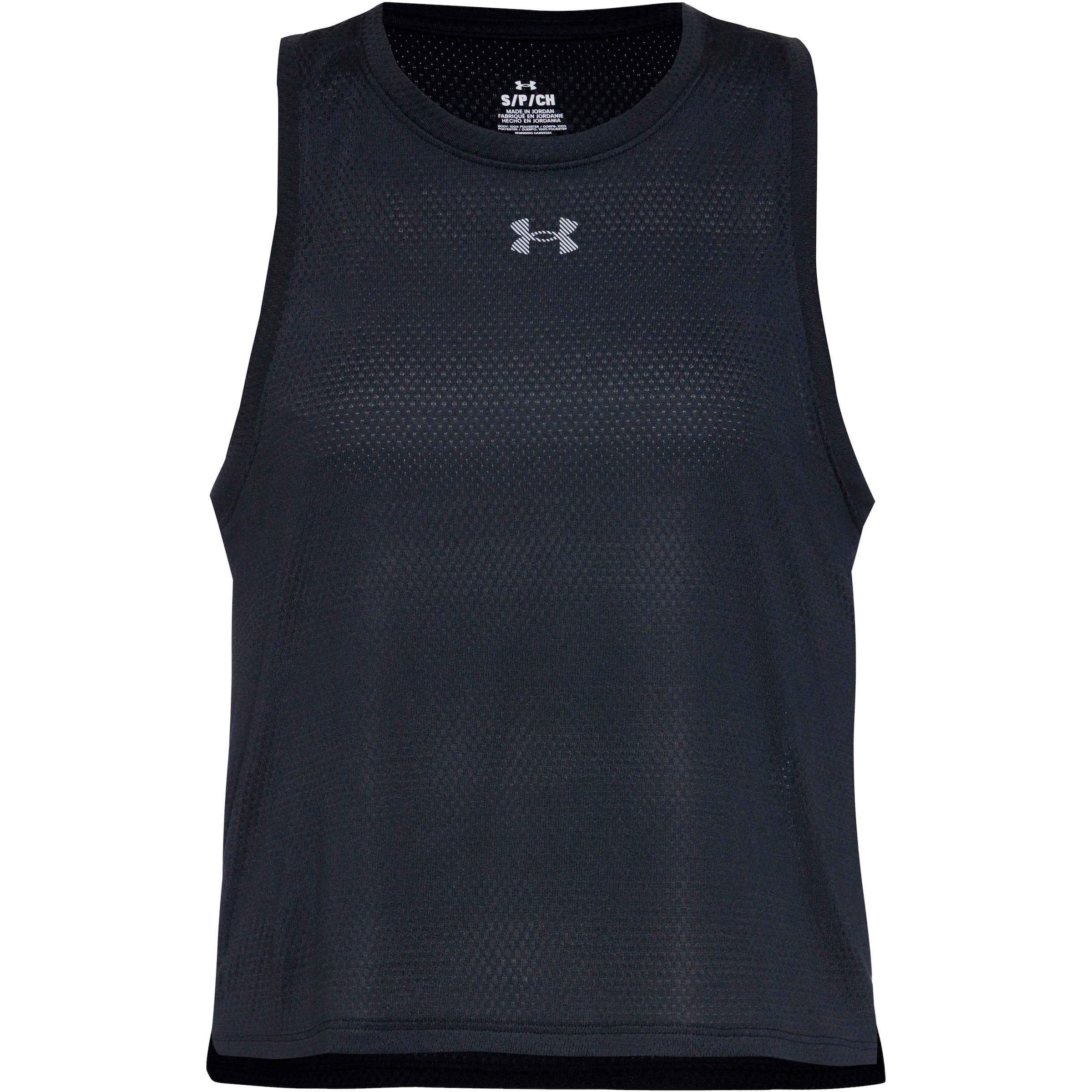 UNDER ARMOUR Sporttop 'Velociti' in Zwart: voorkant