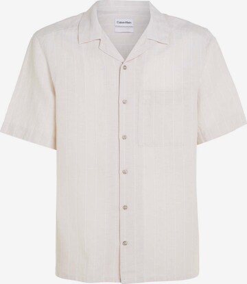 Calvin Klein Regular fit Overhemd in Beige: voorkant