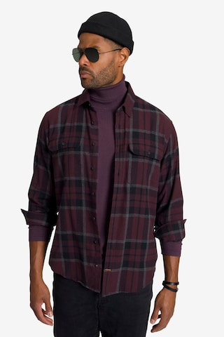 STHUGE Regular fit Button Up Shirt in Purple: front