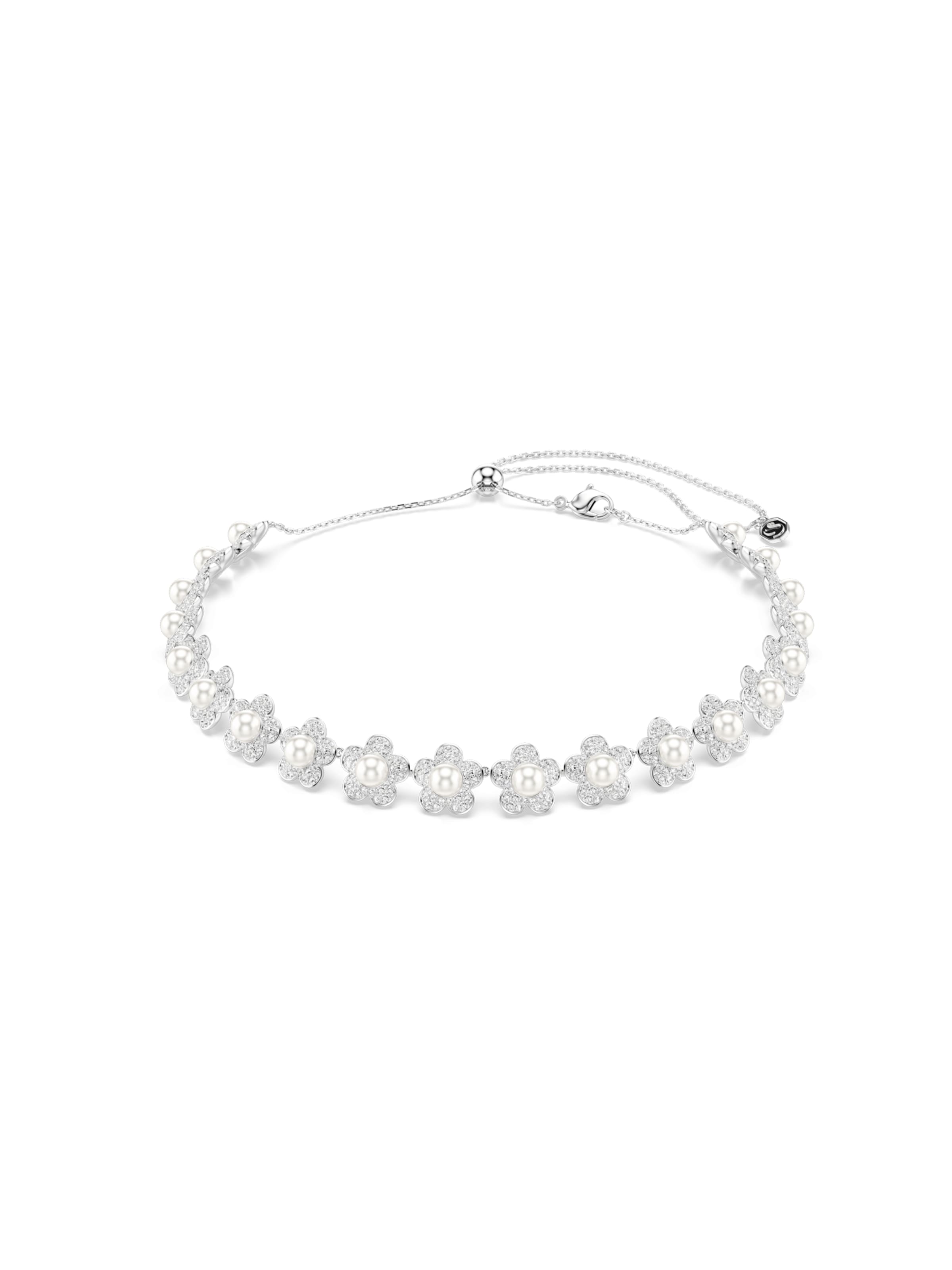 Swarovski Kette in Weiß: Vorderseite