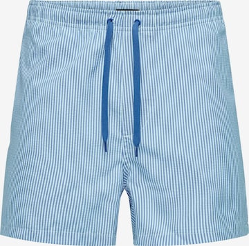 Shorts de bain 'TED' Only & Sons en bleu : devant