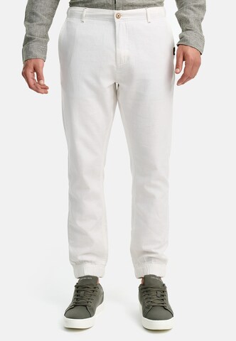 Effilé Pantalon 'Blnda' INDICODE JEANS en blanc : devant