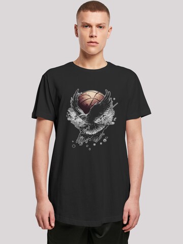 T-Shirt 'Basketball Adler' F4NT4STIC en noir : devant