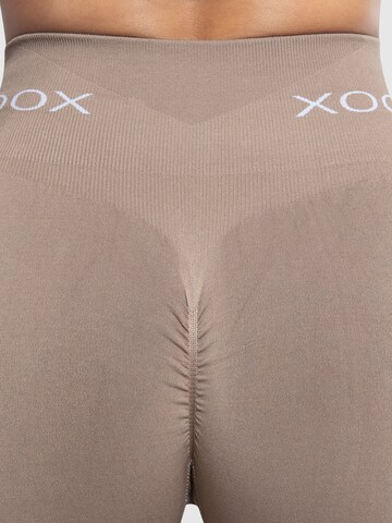 Smilodox Skinny Sporthose 'Azura' in Braun
