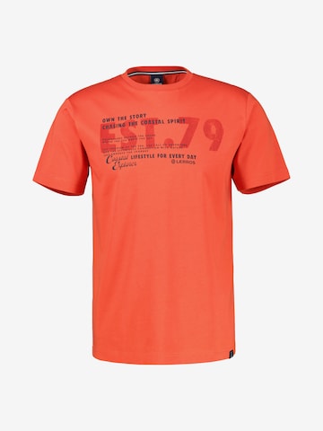 LERROS T-Shirt mit Brustprint, Grosse Grössen in Rot: Vorderseite