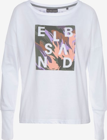 T-shirt Elbsand en blanc : devant