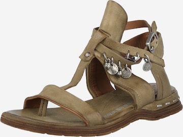 A.S.98 T-Bar Sandals 'Mare' in Grey: front