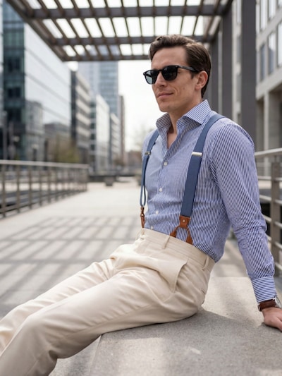 Trendhim Suspenders 'Vexel' in XS-XL in Blue, Item view