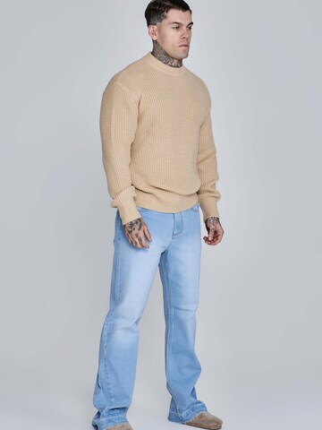 SikSilk Sweater 'Knitted Sweater' in Beige