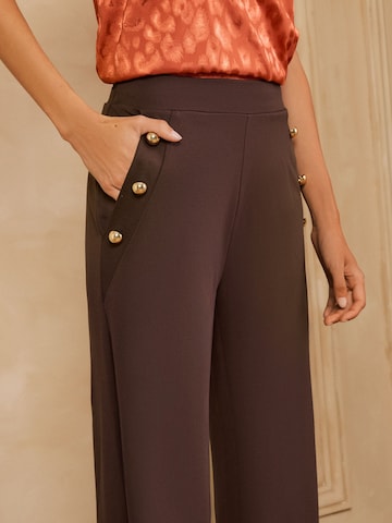 Wide leg Pantaloni di love & roses in marrone