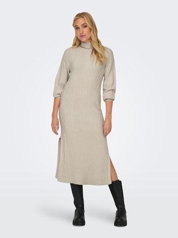 Robes en maille 'GRACE LIFE' ONLY en gris : devant