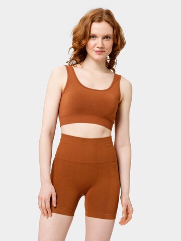 Les Lunes Bustier Sports-BH 'Sync Bra' i brun: forside
