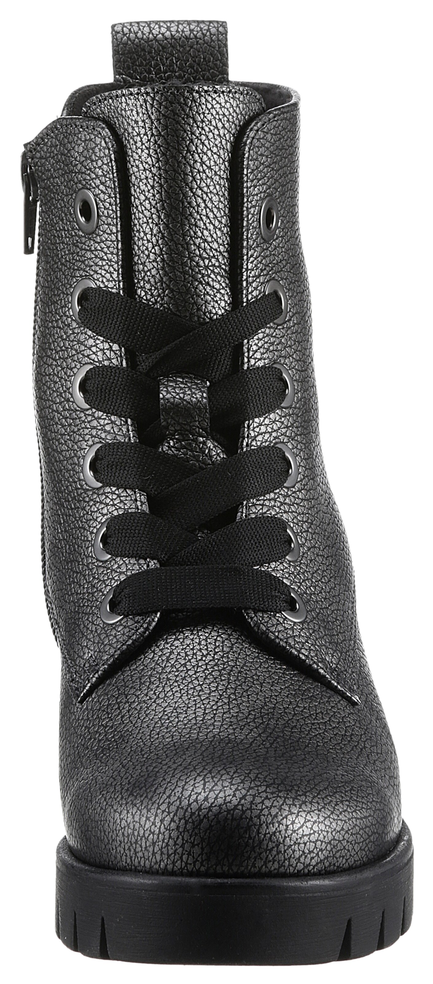 GABOR Lace-up bootie in Grey