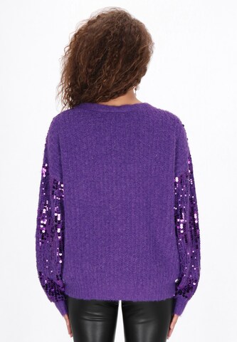 faina Knit cardigan in Purple