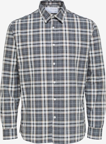 SELECTED HOMME Regular fit Button Up Shirt 'Regadi' in Blue: front