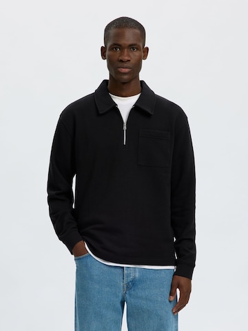 SELECTED - Sudadera en negro: frente