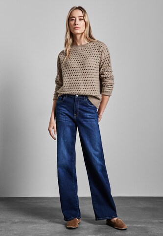 STREET ONE Strukturpullover in Beige