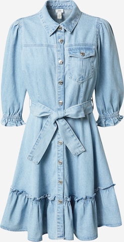 River Island Платье-рубашка в Синий: спереди
