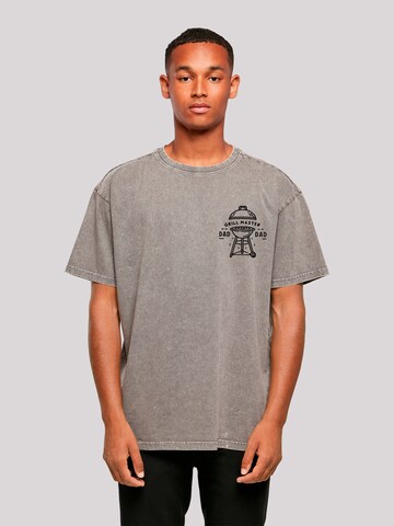 F4NT4STIC T-Shirt 'Vatertag Grill Master für BBQ-Väter' in Grau: Vorderseite