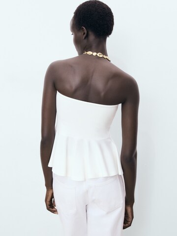MANGO Top 'PEPLUM' in Weiß