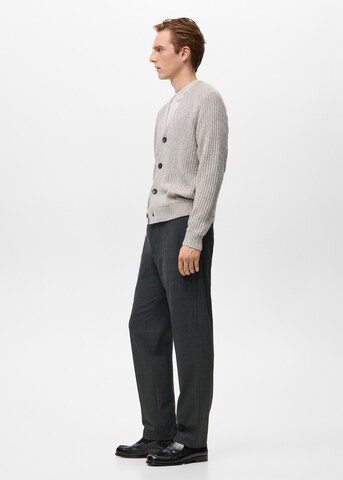 MANGO MAN Regular Pleated Pants 'Atlas' in Grey